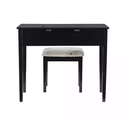 Kirklands Home Dressers & Chests|Virginia Butterfly 2-pc. Vanity Set Black