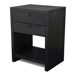 Kirklands Home Dressers & Chests|Vivara 2-Drawer Nightstand Black