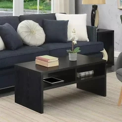 Kirklands Home Coffee Tables|Wakefield Shelf Coffee Table Black