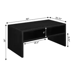 Kirklands Home Coffee Tables|Wakefield Shelf Coffee Table Black