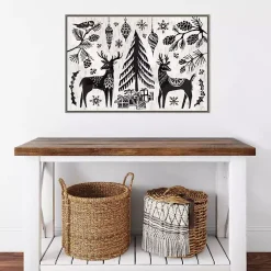 Best White Winter Reindeer Framed Art Print Christmas Art & Wall Decor