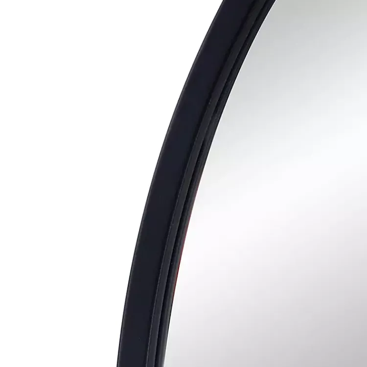 Kirklands Home Decorative Mirrors|Wide Arched Wall Mirror Black