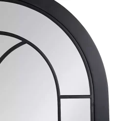 Kirklands Home Decorative Mirrors|Windowpane Arch Geoffrey Mirror Black