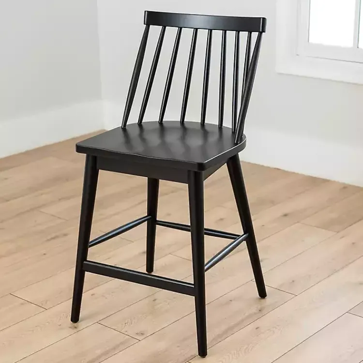 Kirklands Home Bar Stools & Counter Height Stools|Windsor Counter Stool Black