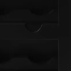 Kirklands Home Cabinets & Sideboards|Wood & Natural Rattan Wine Bottle Cabinet Black