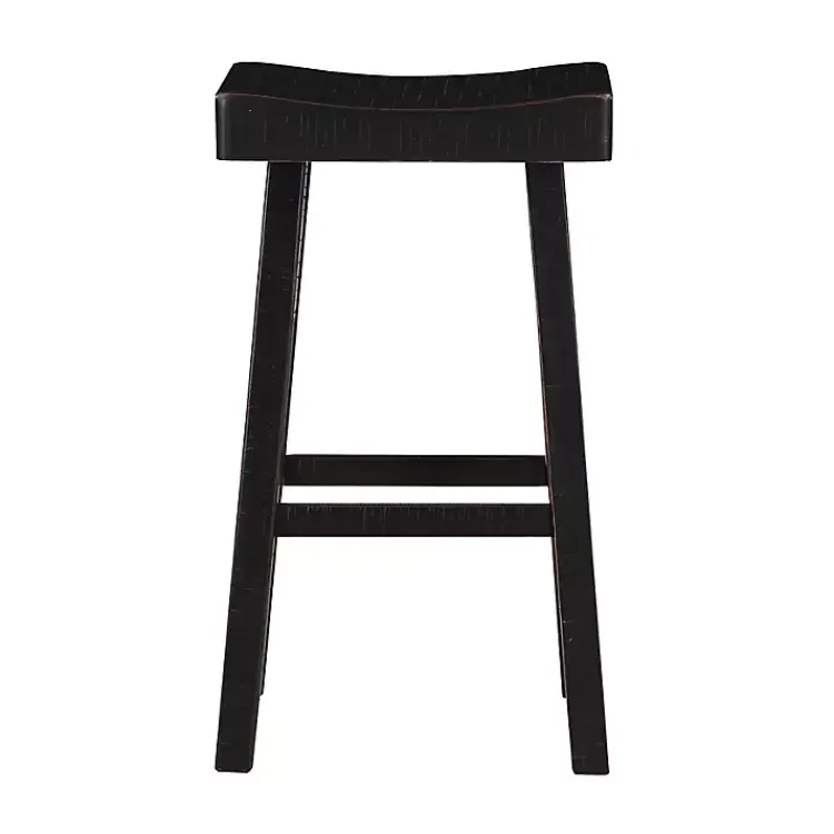 Kirklands Home Bar Stools & Counter Height Stools|Wood Bar Stools, Set of 2 Black