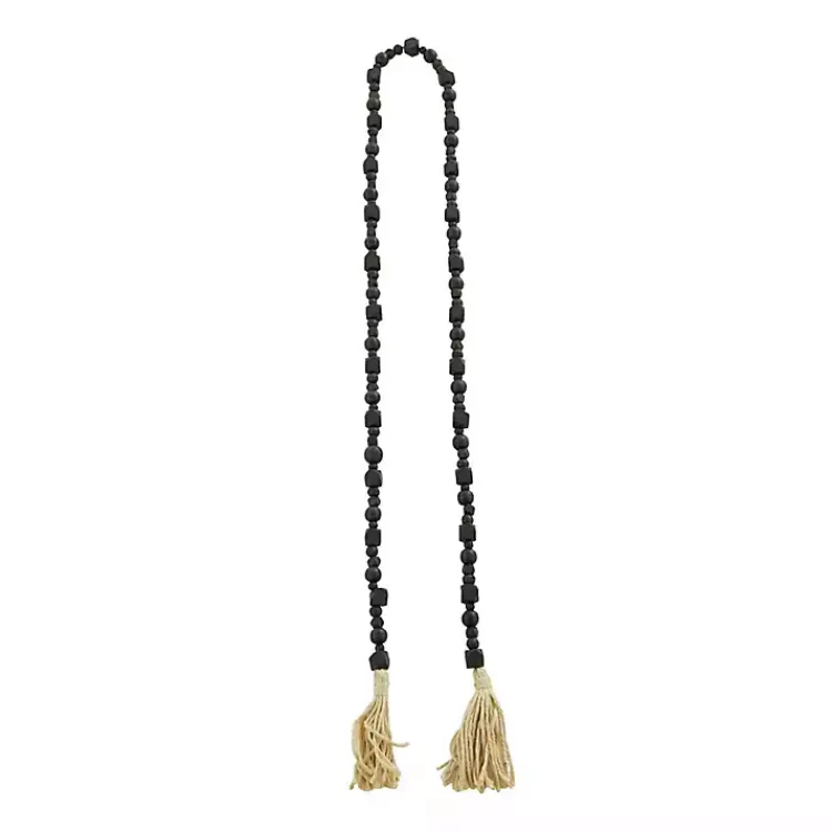 Outlet Wood Beads Cream Tassel Garland Decorative Accents