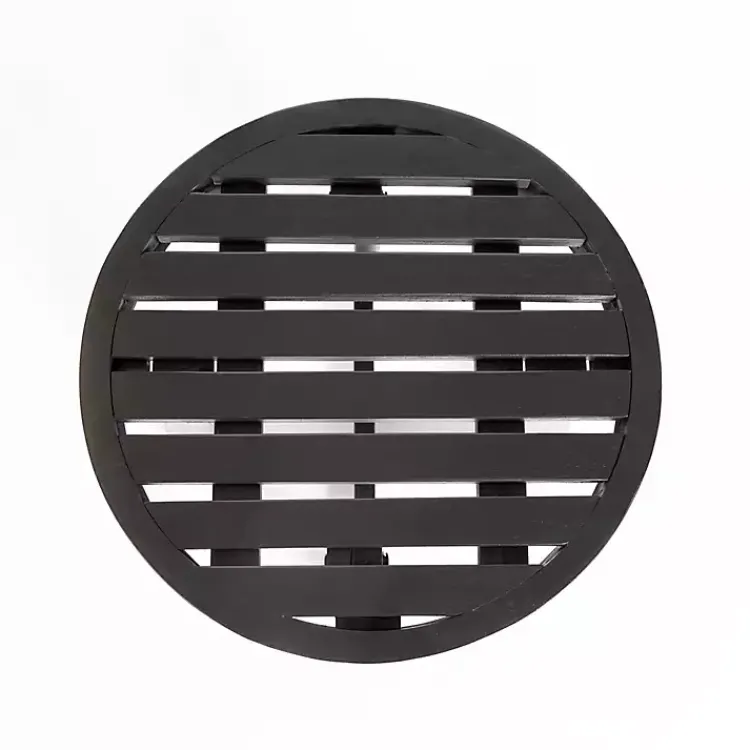 Kirklands Home Outdoor Sets|Black Wood Cushioned Rocker 3-pc. Conversation Set