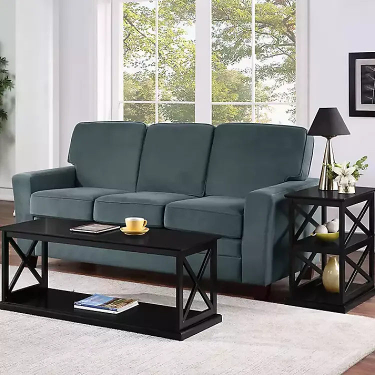 Kirklands Home Accent & End Tables|Wood Double X Sides Accent Table Black