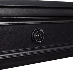 Kirklands Home Console Tables|Wood 2-Drawer Barrett Console Table Black