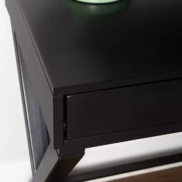 Kirklands Home Office Furniture|Wood 2-Drawer Peggy Desk Black