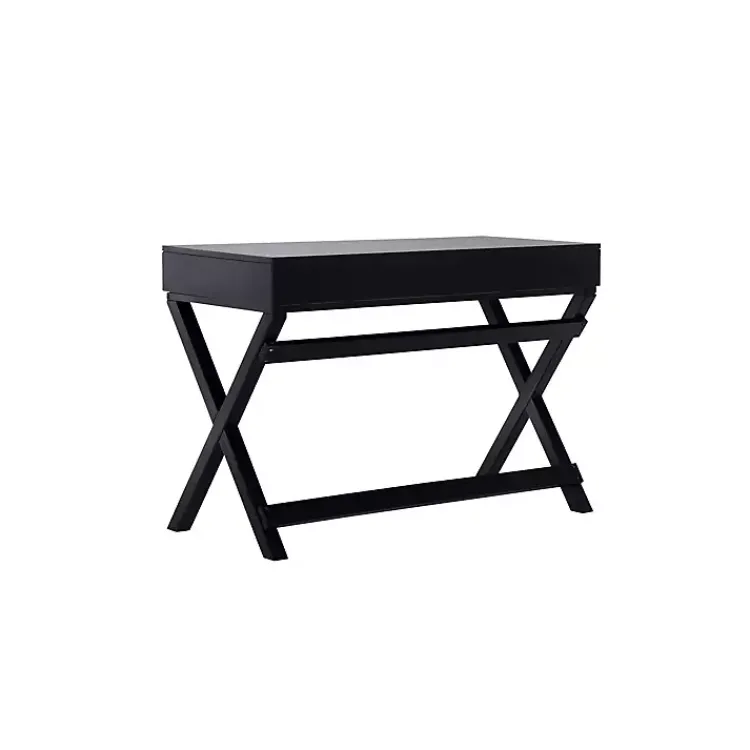 Kirklands Home Office Furniture|Wood 2-Drawer Peggy Desk Black