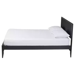 Kirklands Home Beds & Headboards|Wood Fluted Headboard Primrose Queen Bed Black