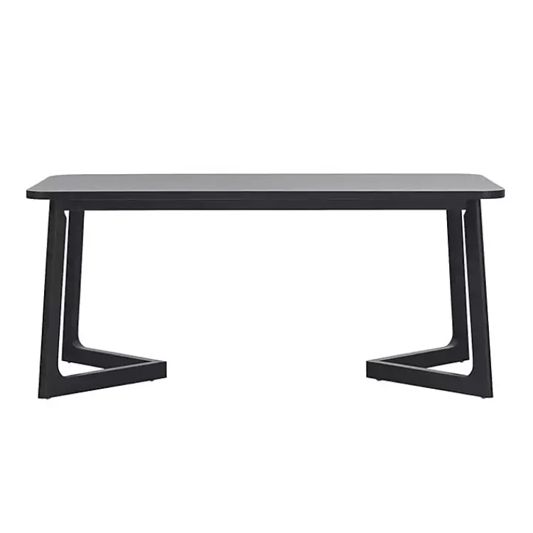 Kirklands Home Dining Tables|Wood Geometric Legs Dining Table Black