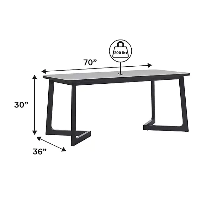 Kirklands Home Dining Tables|Wood Geometric Legs Dining Table Black