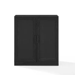 Kirklands Home Cabinets & Sideboards|Wood Grain Stackable Storage Cabinet Black