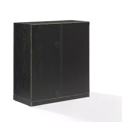 Kirklands Home Cabinets & Sideboards|Wood Grain Stackable Storage Cabinet Black