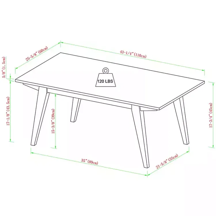 Kirklands Home Coffee Tables|Wood Minimalist Coffee Table Black