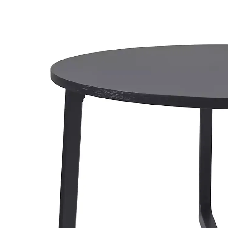 Kirklands Home Dining Tables|Wood Modern Round Dining Table Black