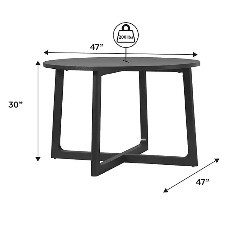 Kirklands Home Dining Tables|Wood Modern Round Dining Table Black