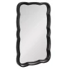 Kirklands Home Decorative Mirrors|Black Wood Scalloped Leigh Wall Mirror