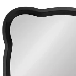 Kirklands Home Decorative Mirrors|Black Wood Scalloped Leigh Wall Mirror
