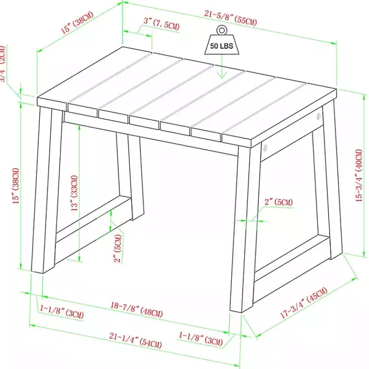 Kirklands Home Outdoor Tables|Wood Slatted Box Leg Outdoor Side Table Black