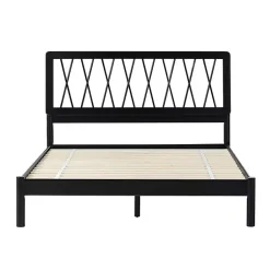 Kirklands Home Beds & Headboards|Wood Spindle Headboard Queen Bed Black