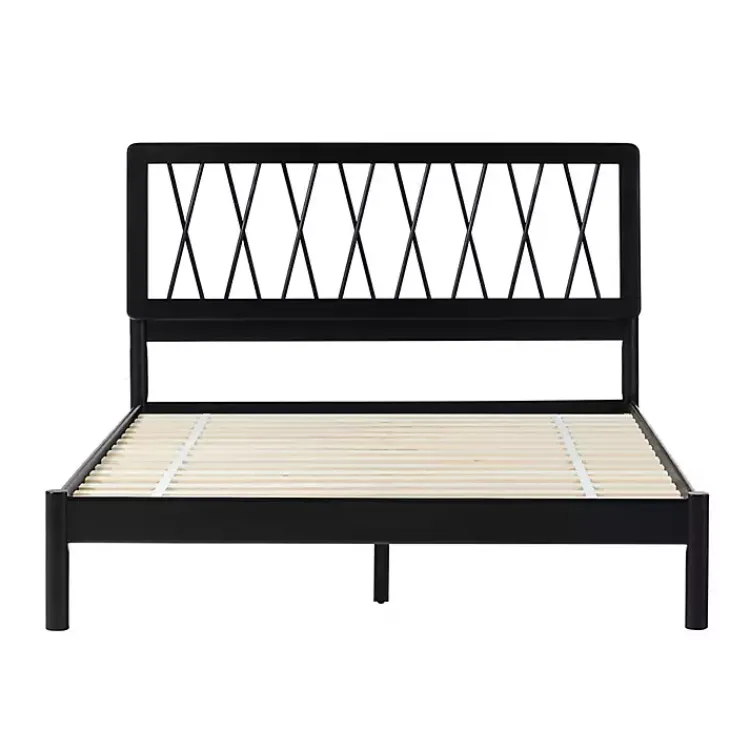 Kirklands Home Beds & Headboards|Wood Spindle Headboard Queen Bed Black