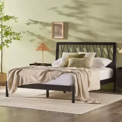 Kirklands Home Beds & Headboards|Wood Spindle Headboard Queen Bed Black