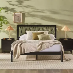 Kirklands Home Beds & Headboards|Wood Spindle Headboard Queen Bed Black