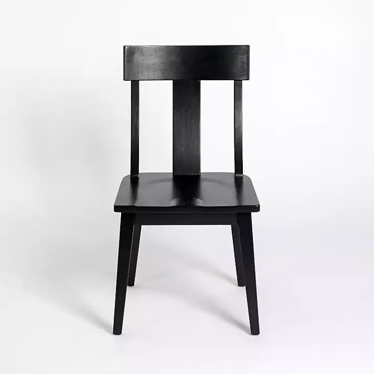 Kirklands Home Dining Chairs|Wood T-Back Dining Chair Black