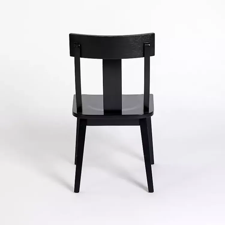 Kirklands Home Dining Chairs|Wood T-Back Dining Chair Black