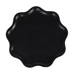 Kirklands Home Accent & End Tables|Wood Wavy Accent Table Black