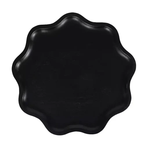 Kirklands Home Accent & End Tables|Wood Wavy Accent Table Black