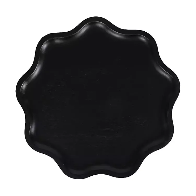 Kirklands Home Accent & End Tables|Wood Wavy Accent Table Black