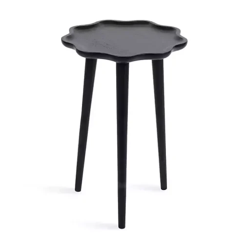 Kirklands Home Accent & End Tables|Wood Wavy Accent Table Black