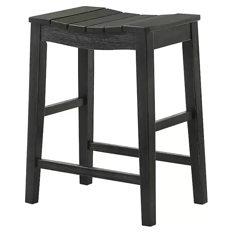 Kirklands Home Bar Stools & Counter Height Stools|Wood Whitcombe Counter Stools, Set of 2 Black