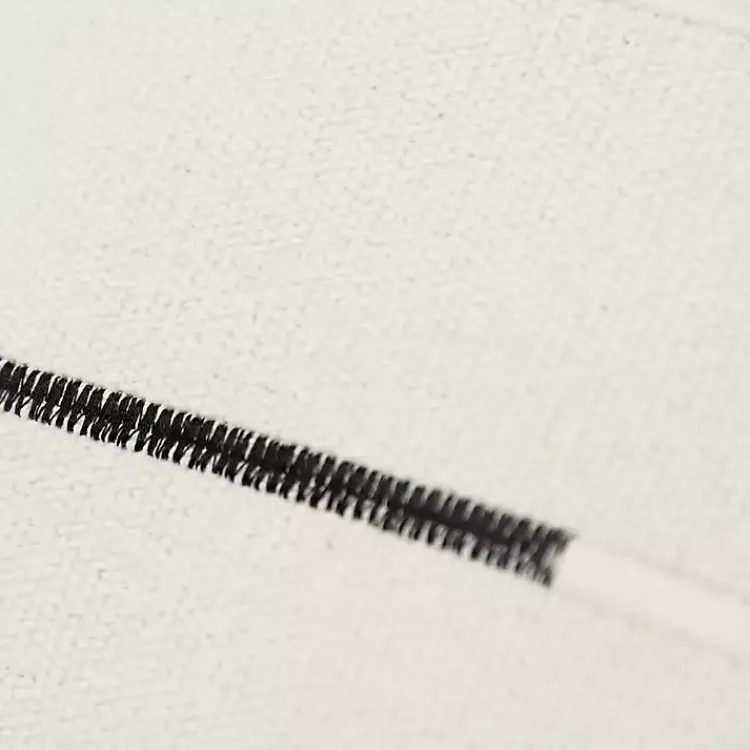 Clearance Black Woven Lines Throw Pillow Pillows