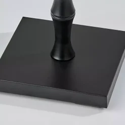 Kirklands Home Floor Lamps|Woven Rattan Shade Bailey Floor Lamp Black