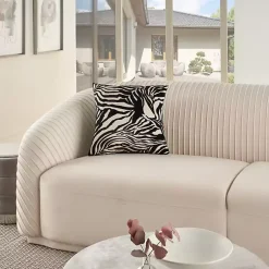 Discount Black Zebra Jacquard Pillow Pillows