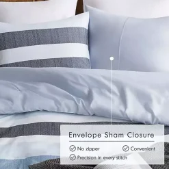 Kirklands Home Comforters|Blake Blue Stripe 3-pc. Full/Queen Comforter Set
