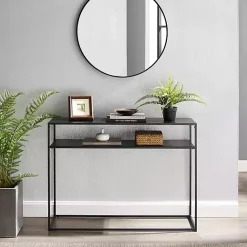 Kirklands Home Entryway Furniture|Blake Simple Metal Console Table Black