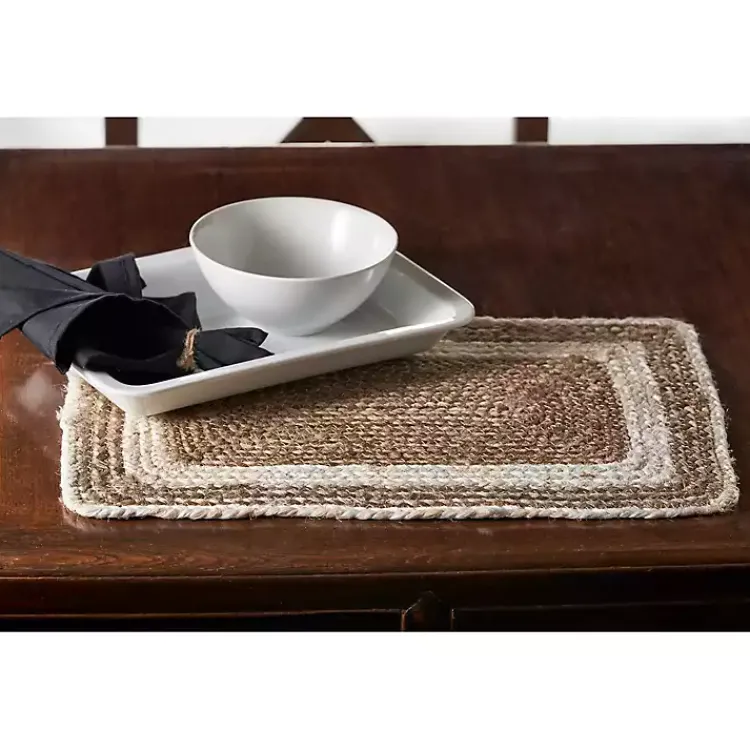 Kirklands Home Table Linens|Bleached Border Jute Placemats