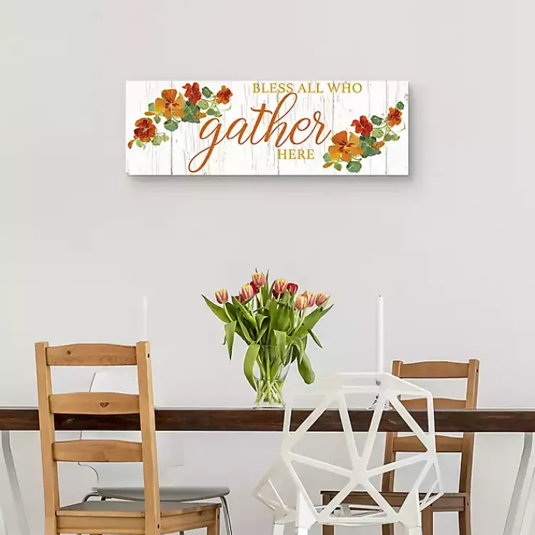 New Bless All Who Gather Here Fall Canvas Art Print Fall