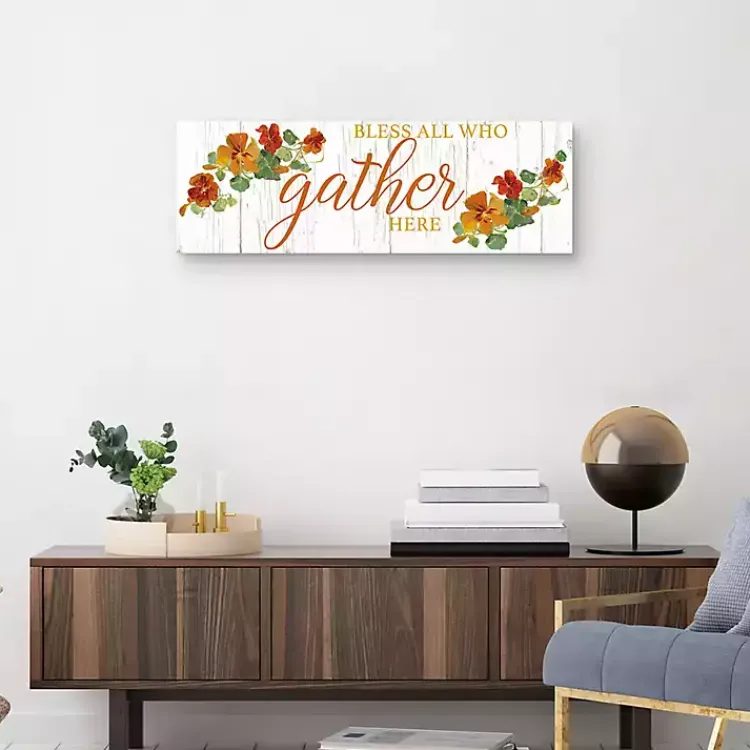 New Bless All Who Gather Here Fall Canvas Art Print Fall