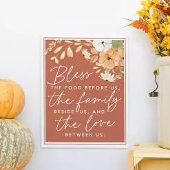 Discount Bless the Food Before Us Canvas Wall Plaque Fall