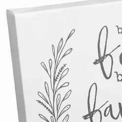 Kirklands Home Wall Quotes & Signs|Bless This Food White and Gray Canvas Art Print