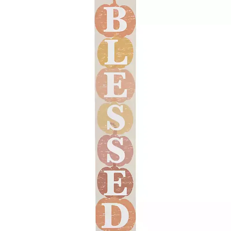 Blessed Colorful Pumpkins Fall Porch Board Fall