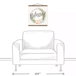 Discount Blessed Egg Wreath Teak Hanging Canvas Art Print Easter Decorations